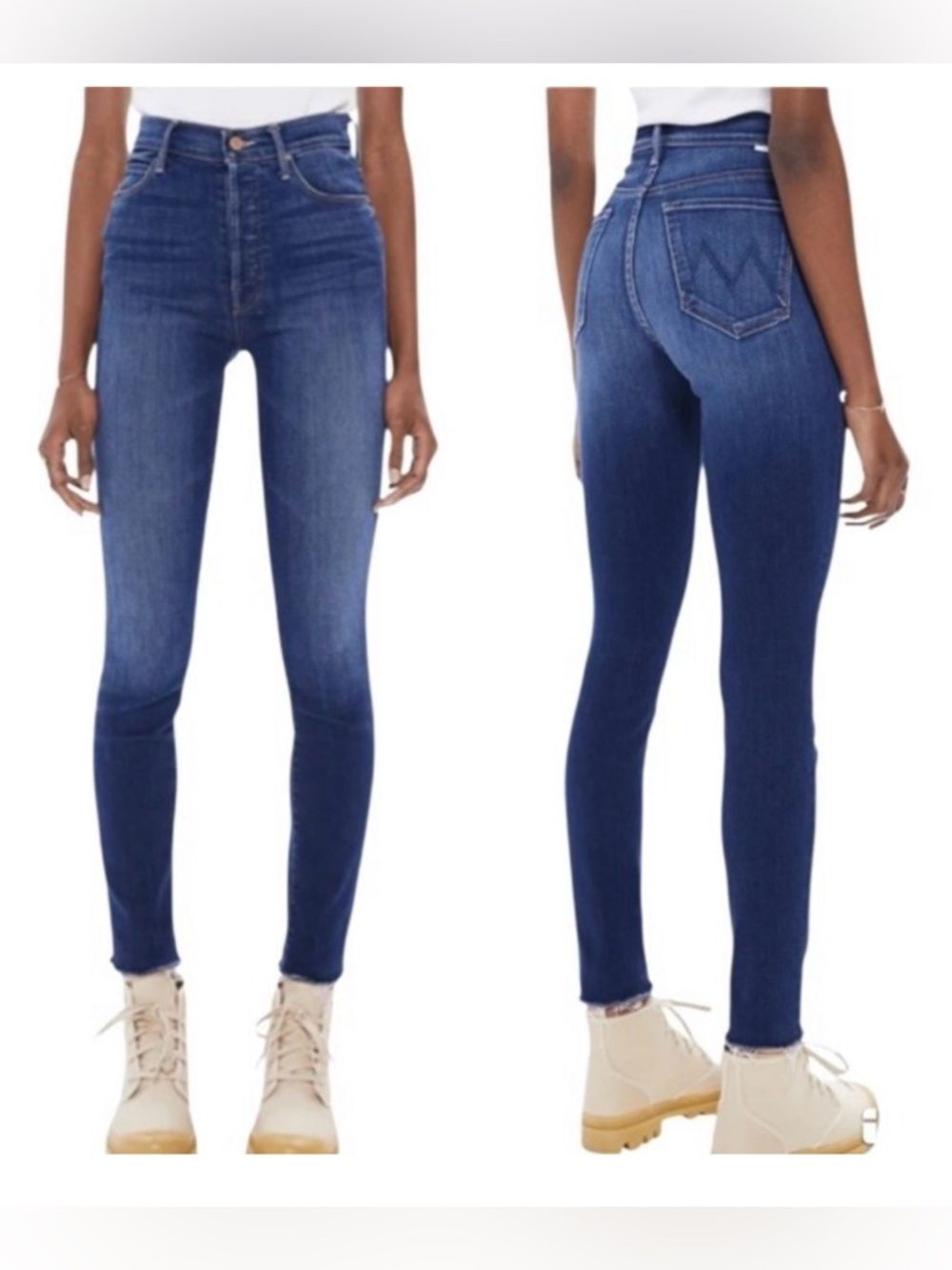 Mother the Stunner Ankle Fray Sweet Lime EUC $248 Size 27